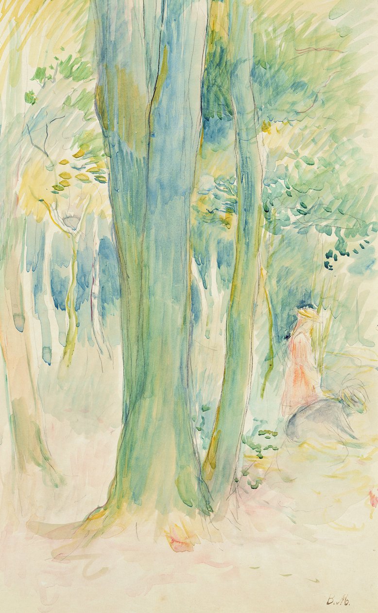 Under træerne i skoven, 1893 af Berthe Morisot