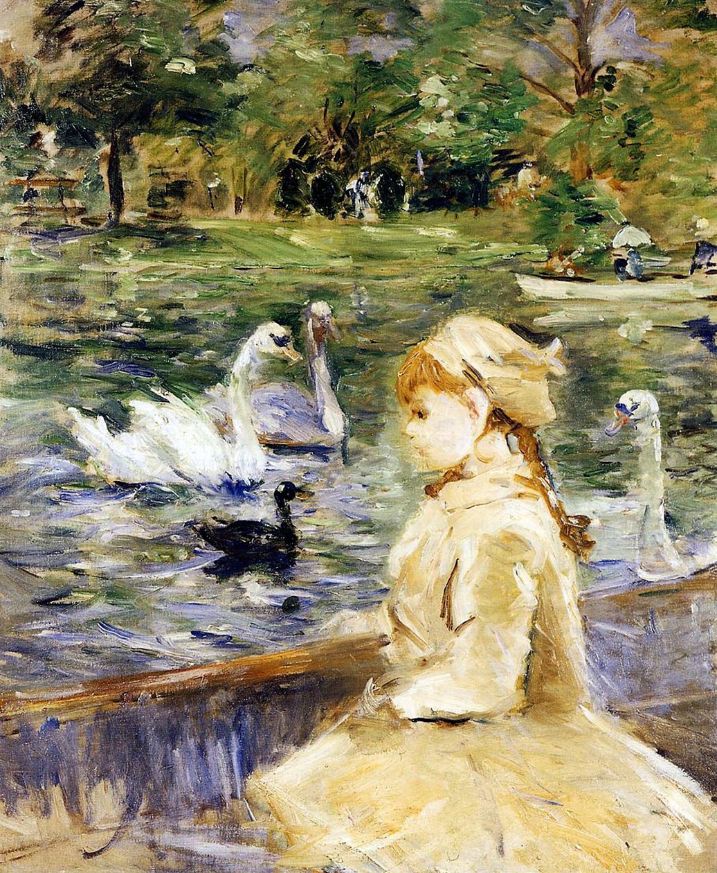 Ung pige på sejlads, 1884 af Berthe Morisot
