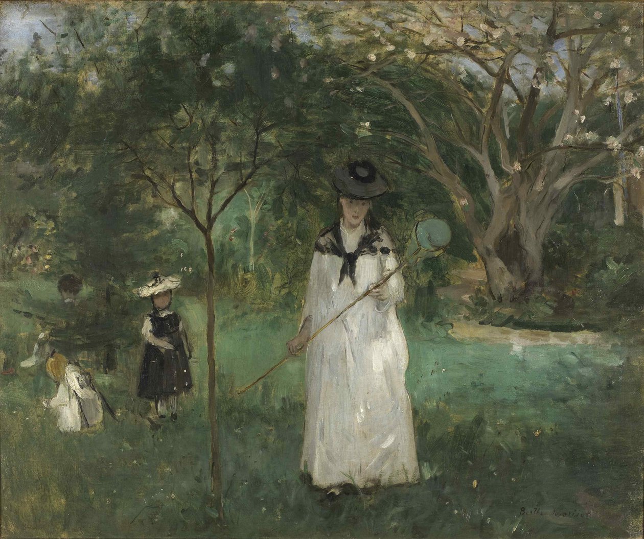 Sommerfuglejagten, 1874. af Berthe Morisot