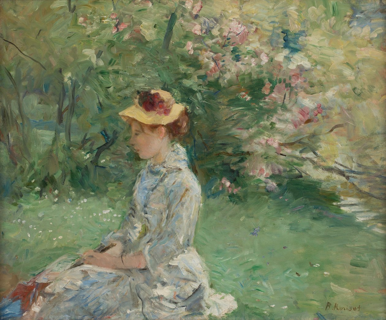 Udendørs studie, eller På øen af Berthe Morisot