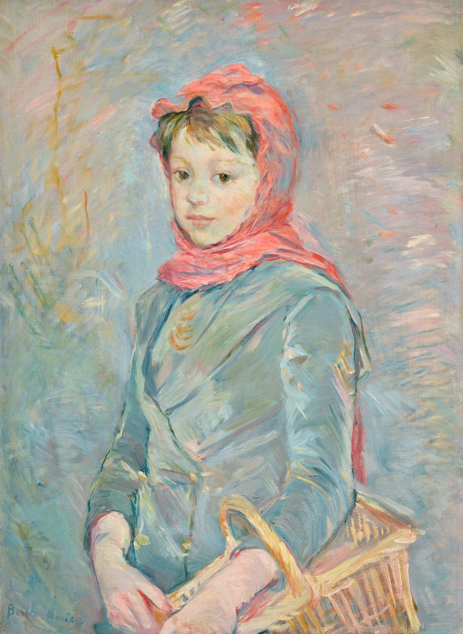 Fransk: Fillette portant un panier af Berthe Morisot