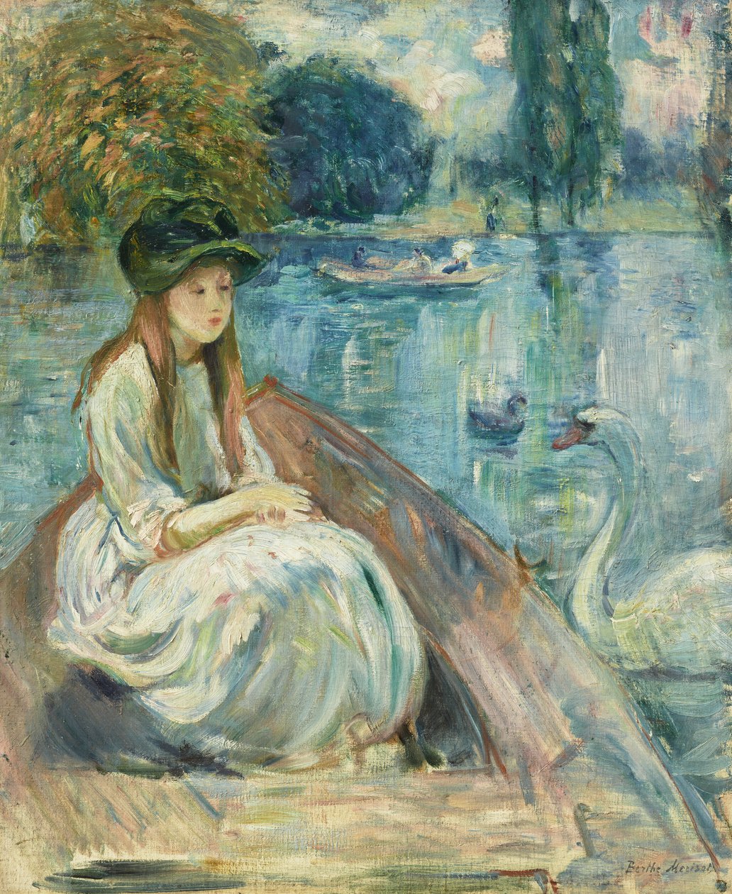 Fransk: Jeanne Fourmanoir sur le lac af Berthe Morisot
