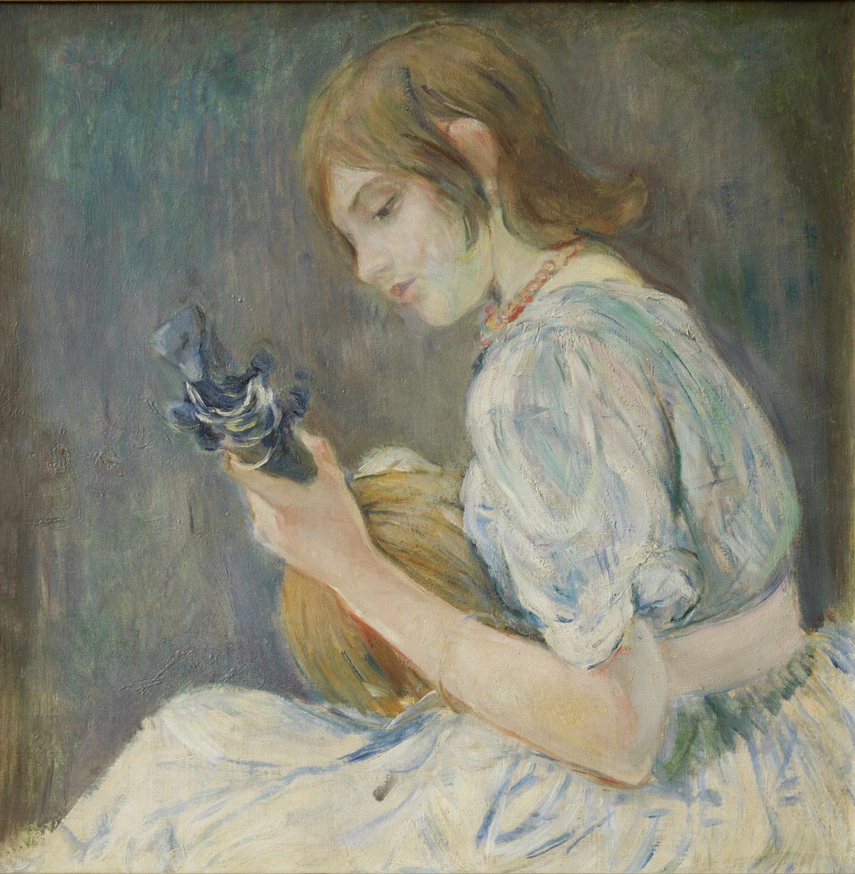 Pige med mandolin af Berthe Morisot