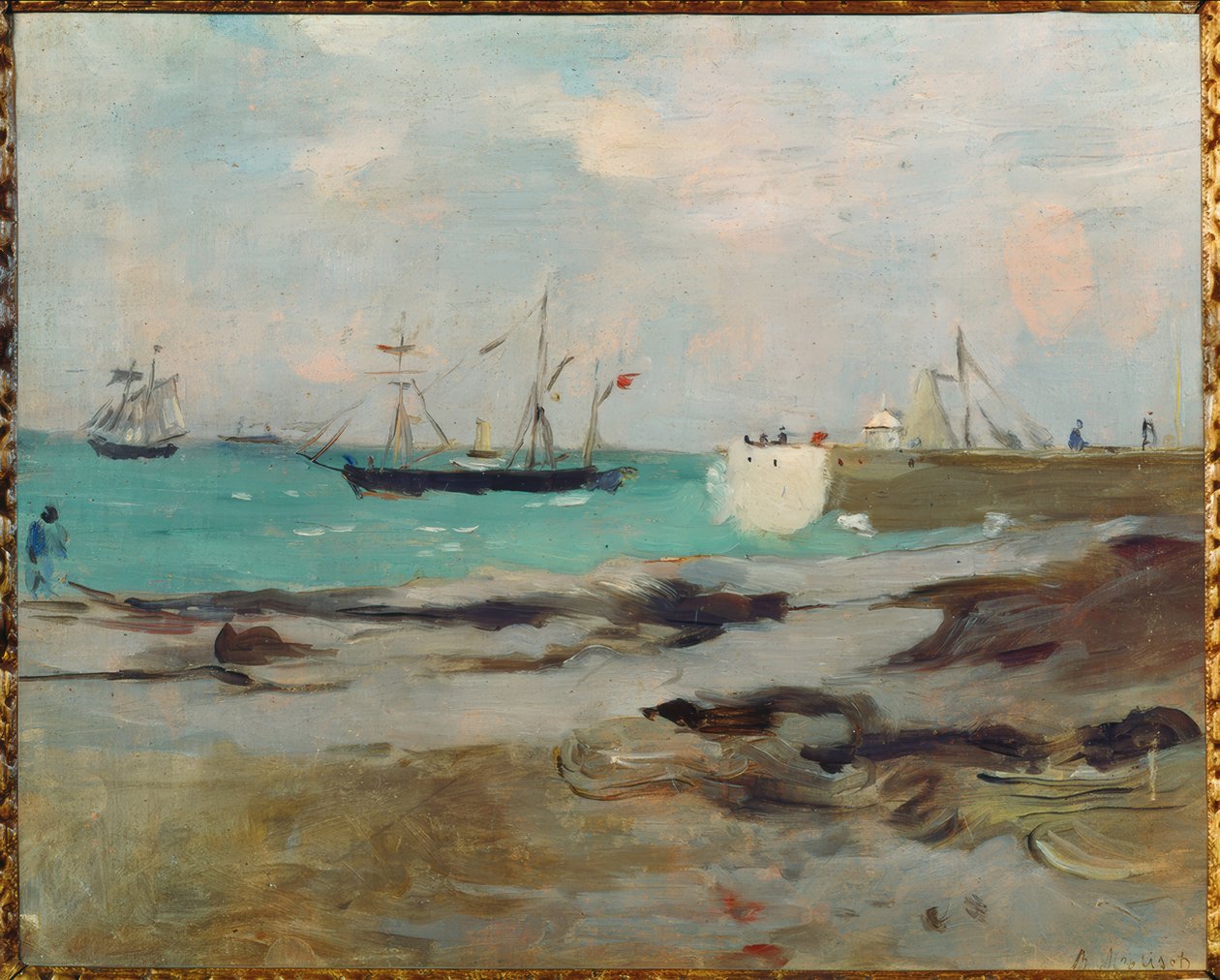 Hafeneinfahrt i Boulogne af Berthe Morisot