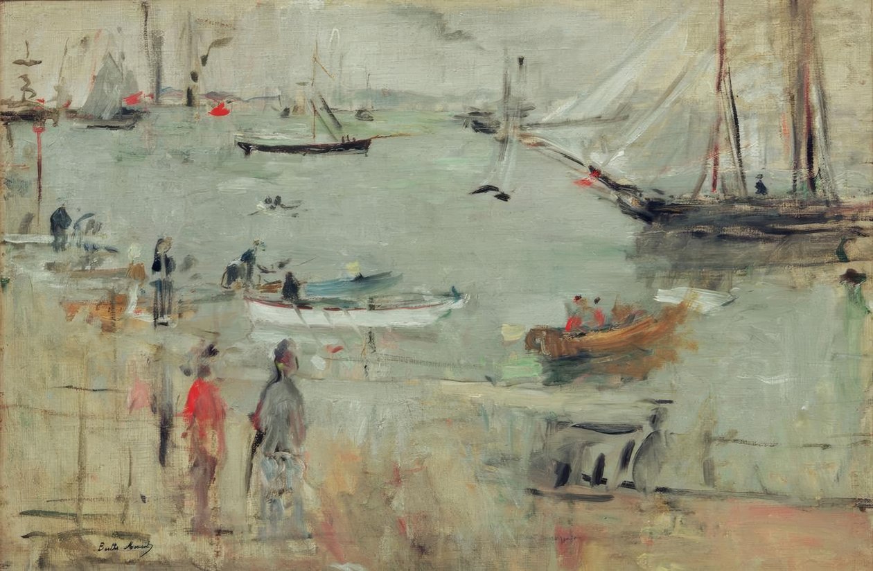 Hafenszene, Isle of Wight af Berthe Morisot