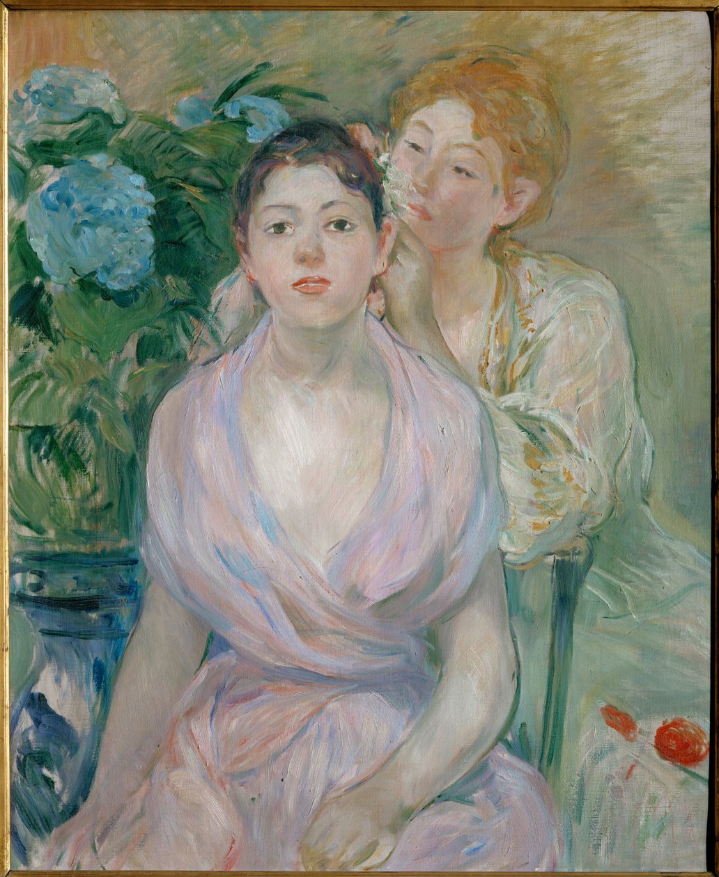 Hortensia, eller de to søstre (maleri på lærred) af Berthe Morisot