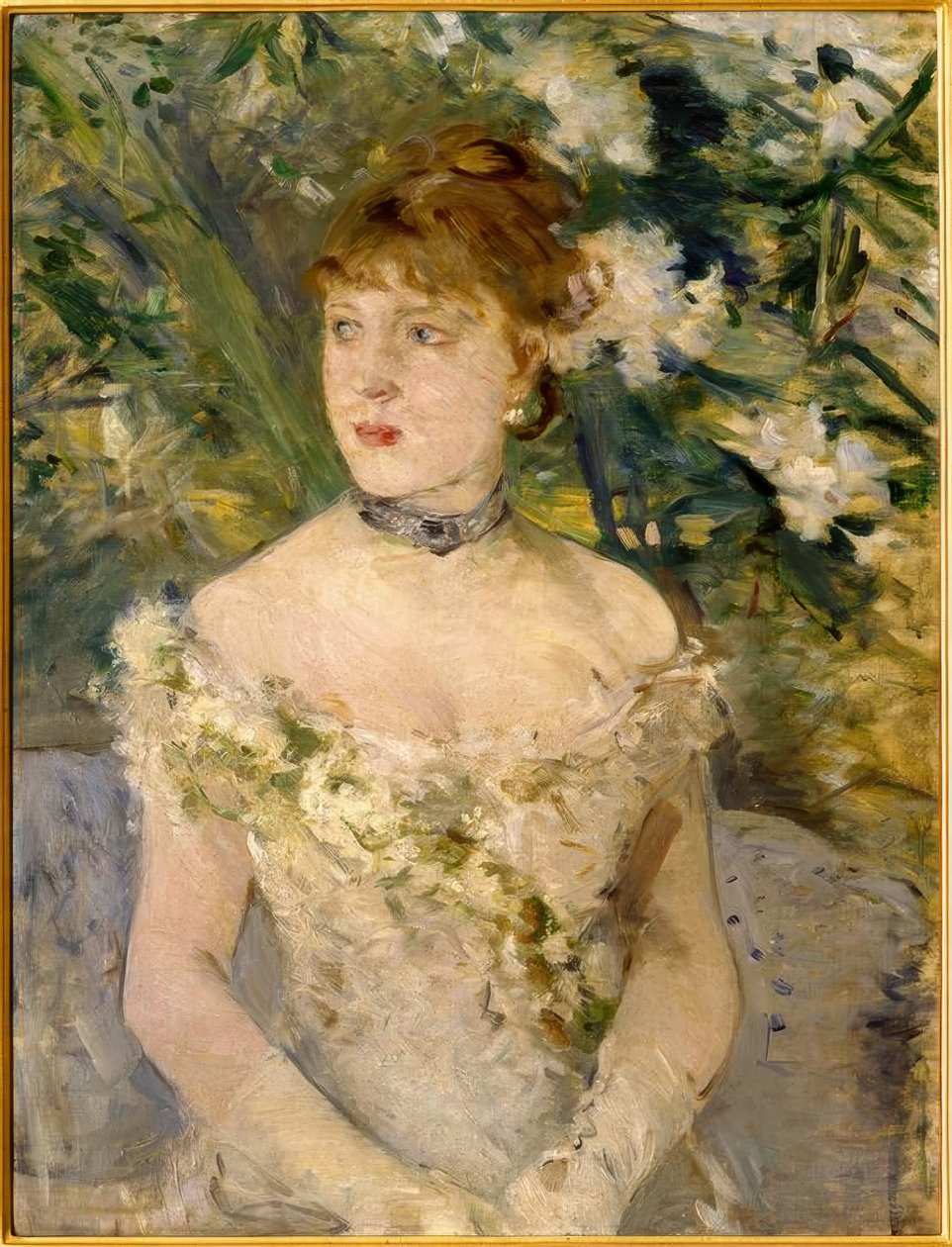Ung kvinde i balkjole af Berthe Morisot
