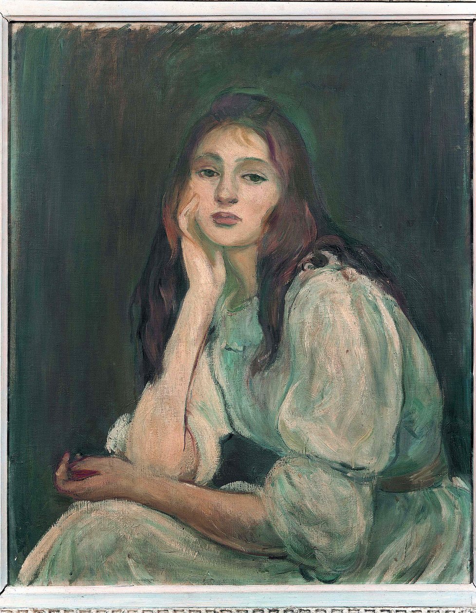 Julie Daydreaming, 1894 af Berthe Morisot