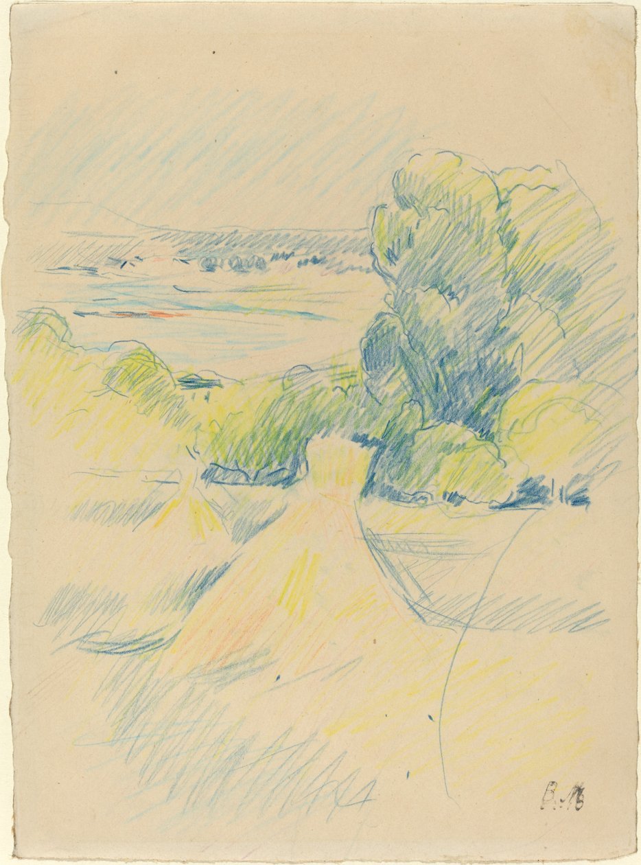 Landskab,. af Berthe Morisot