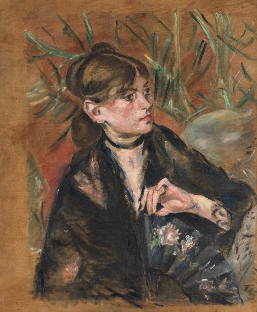 Lille pige med blondt hår af Berthe Morisot