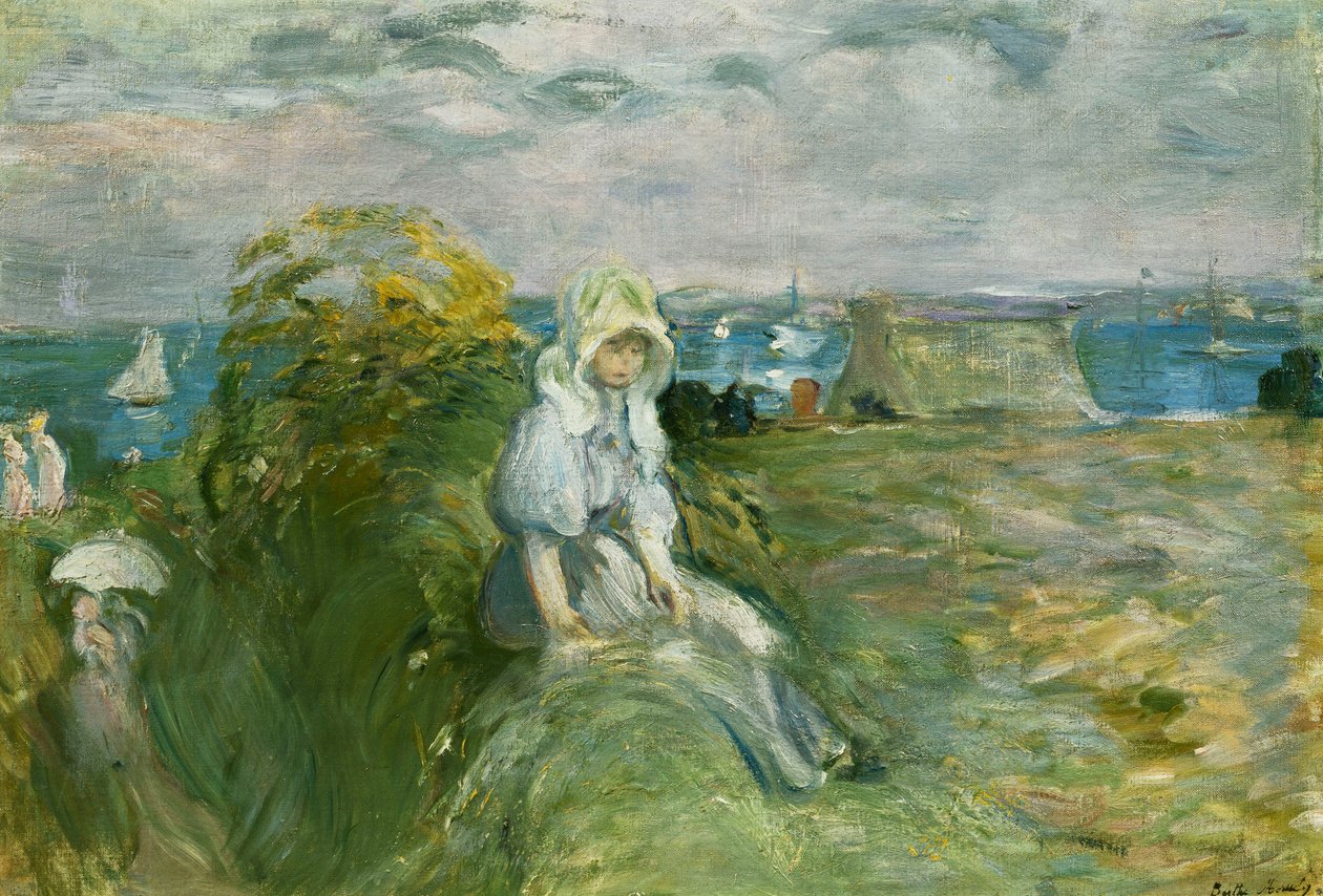 På klippen ved Portrieux; På klippen ved Portrieux, 1894 af Berthe Morisot