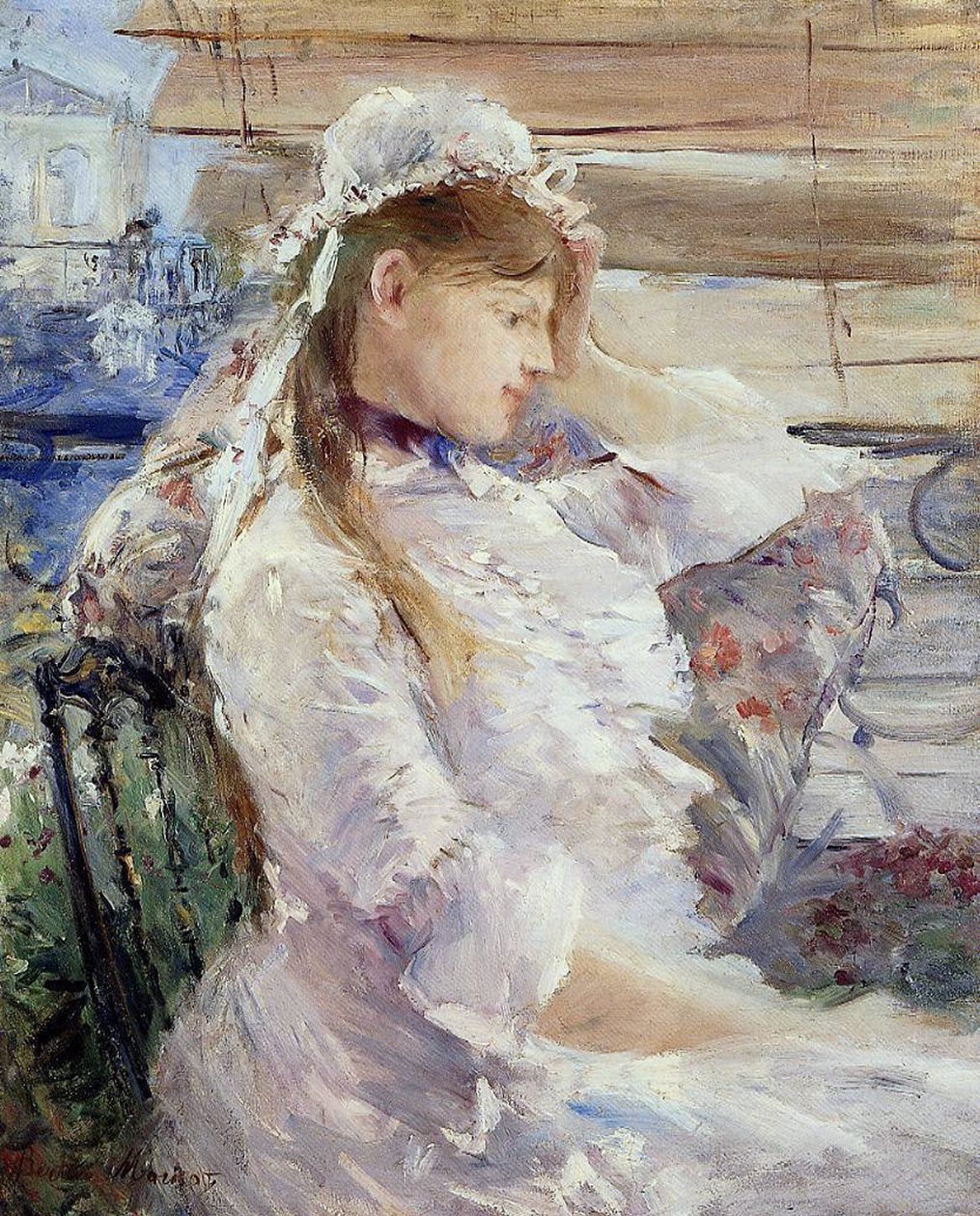 Profil af en siddende ung kvinde af Berthe Morisot