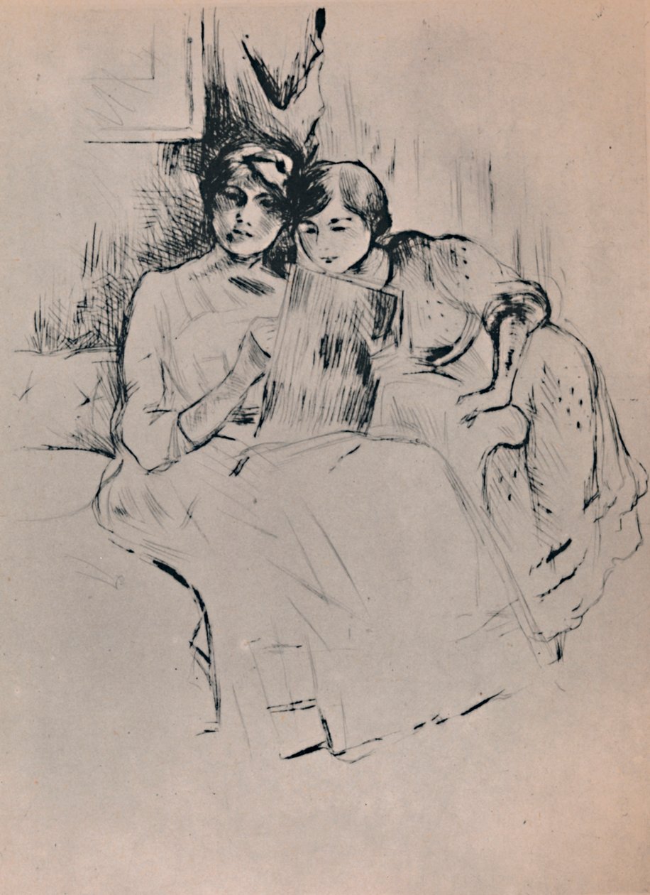 Tegnelektionen, ca. 1888-1890, 1946. af Berthe Morisot