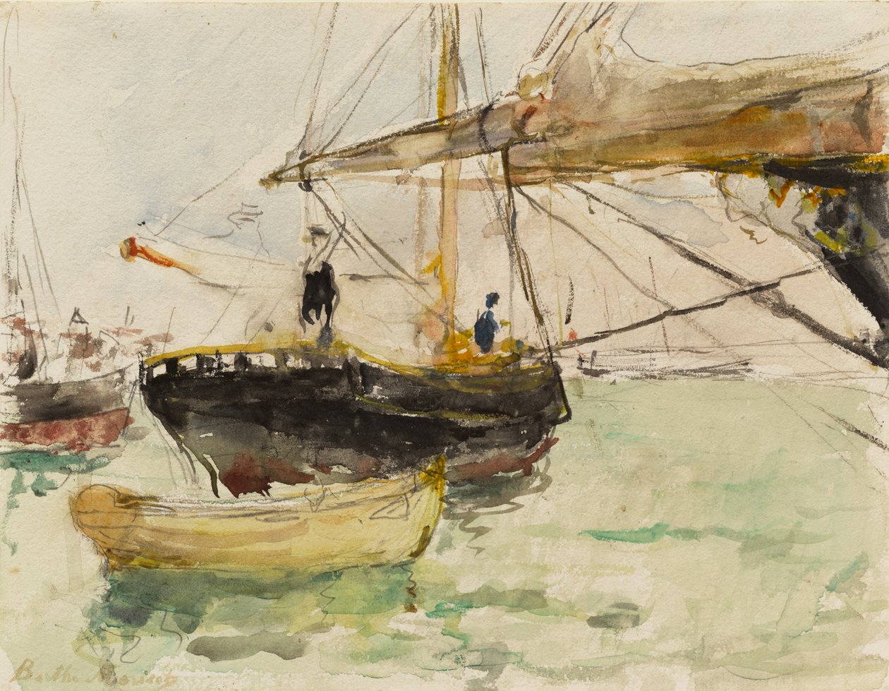Forsiden af ​​en yacht af Berthe Morisot