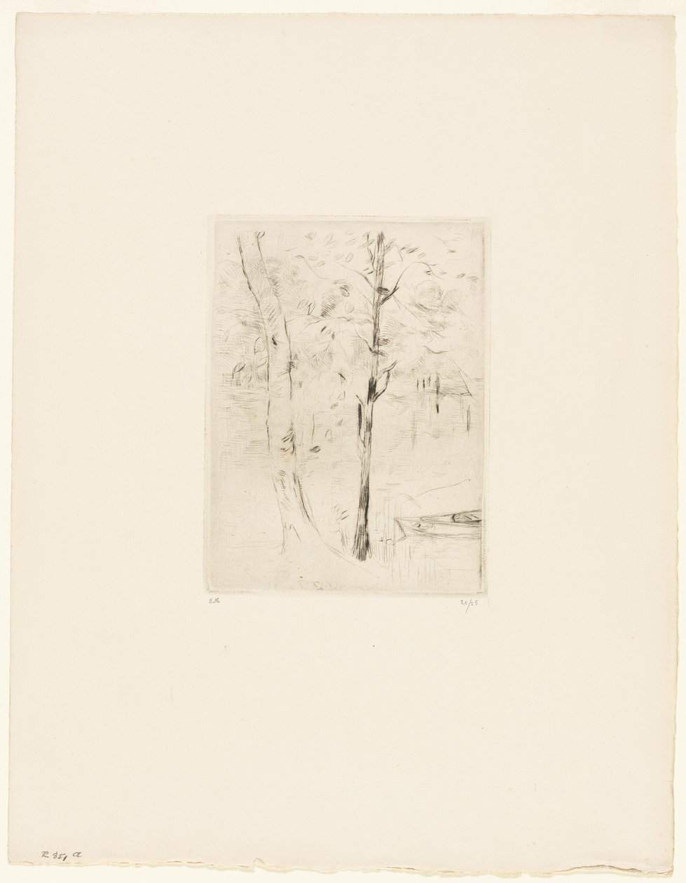 Søen i Bois de Boulogne af Berthe Morisot