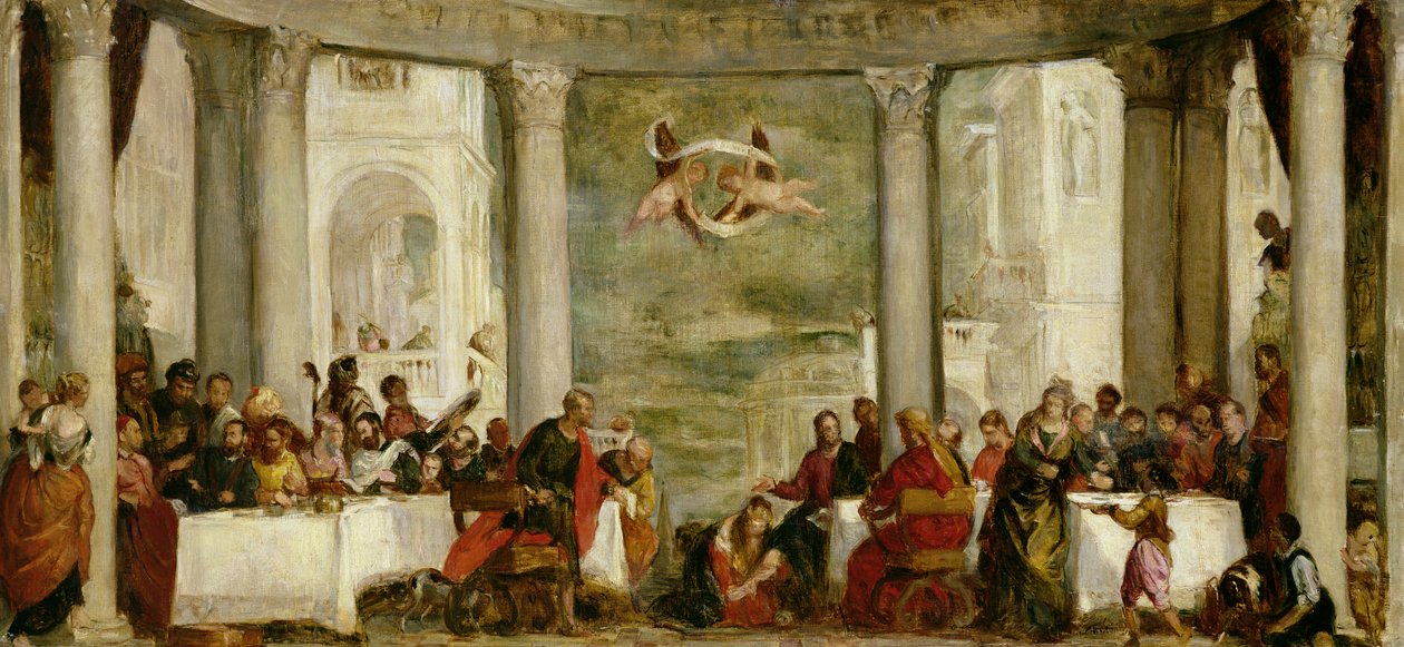 Måltidet i farisæeren Simons hus, efter et maleri af Veronese (1528-88) 1860 af Berthe Morisot