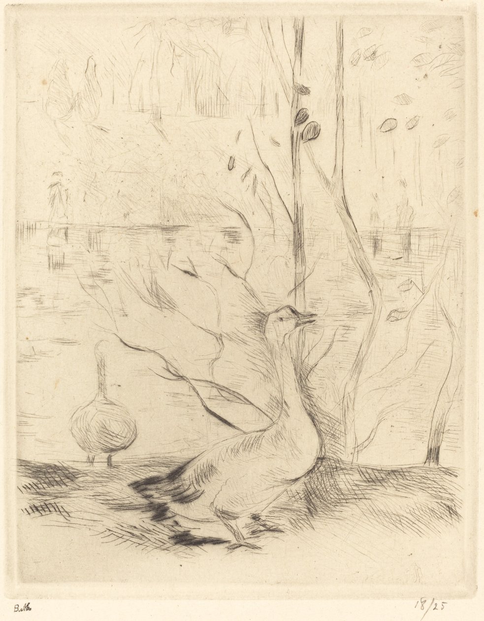 Gåtur i Boulougneskoven af Berthe Morisot