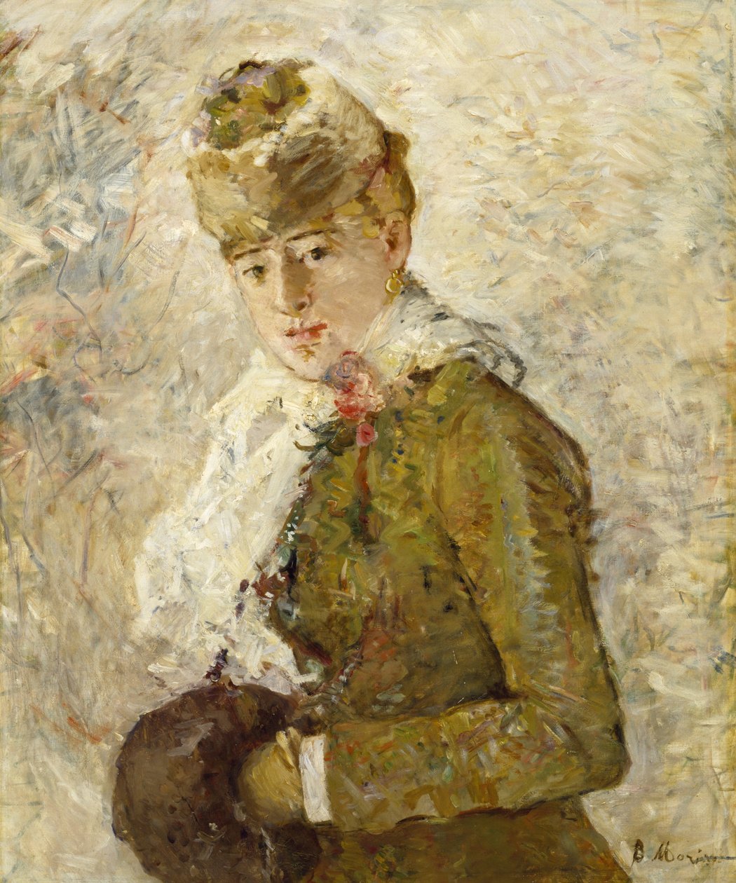 Vinter (Kvinde med en muffe) af Berthe Morisot