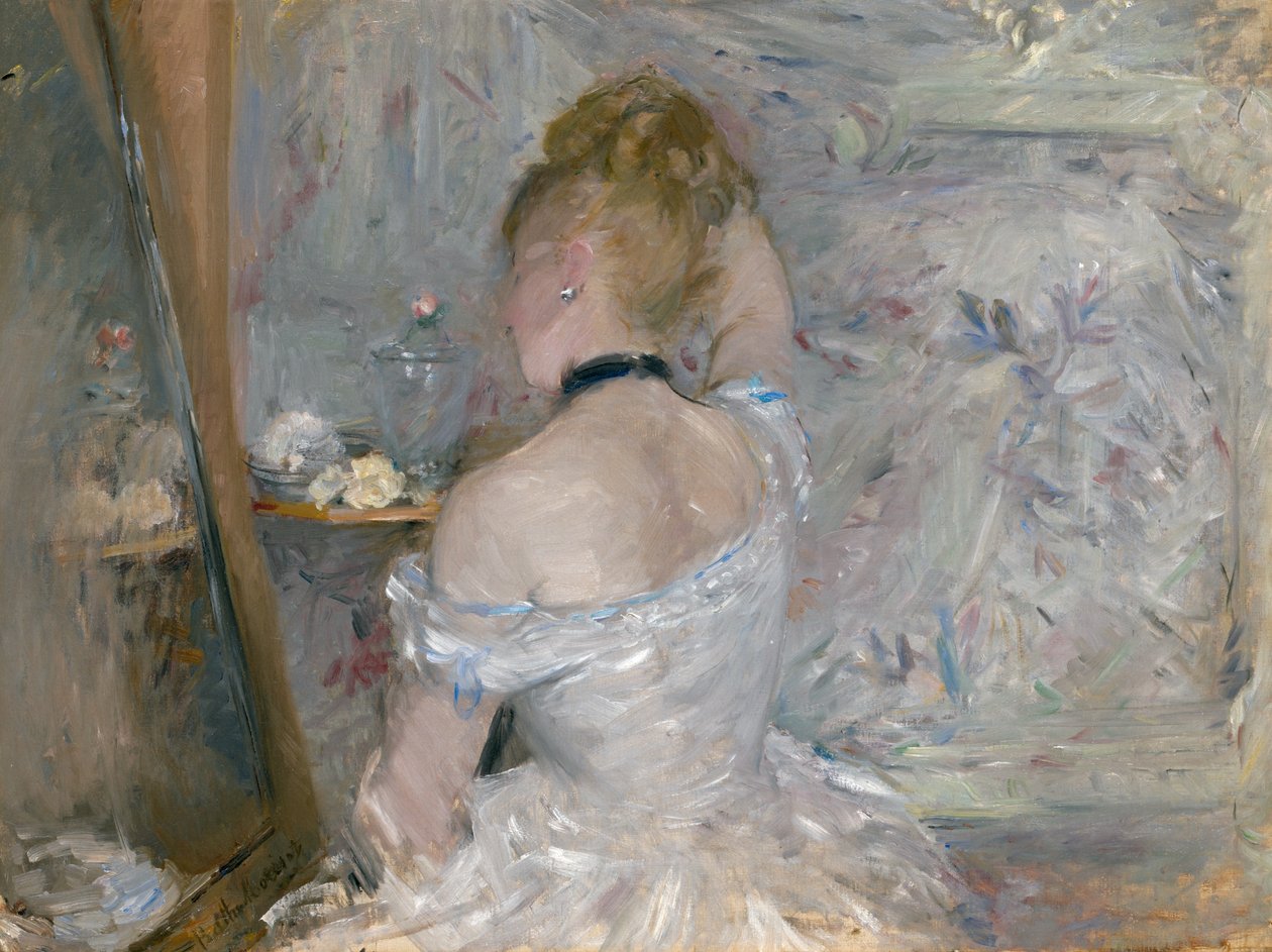 Kvinde ved sit toilet af Berthe Morisot
