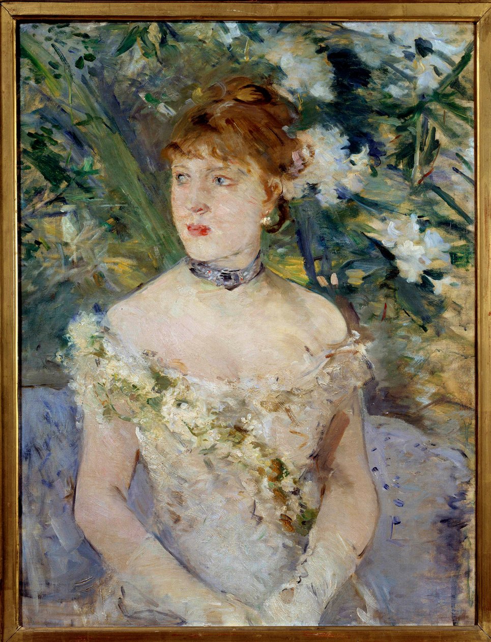 Ung kvinde i boldtoiletmaleri af Berthe Morisot af Berthe Morisot
