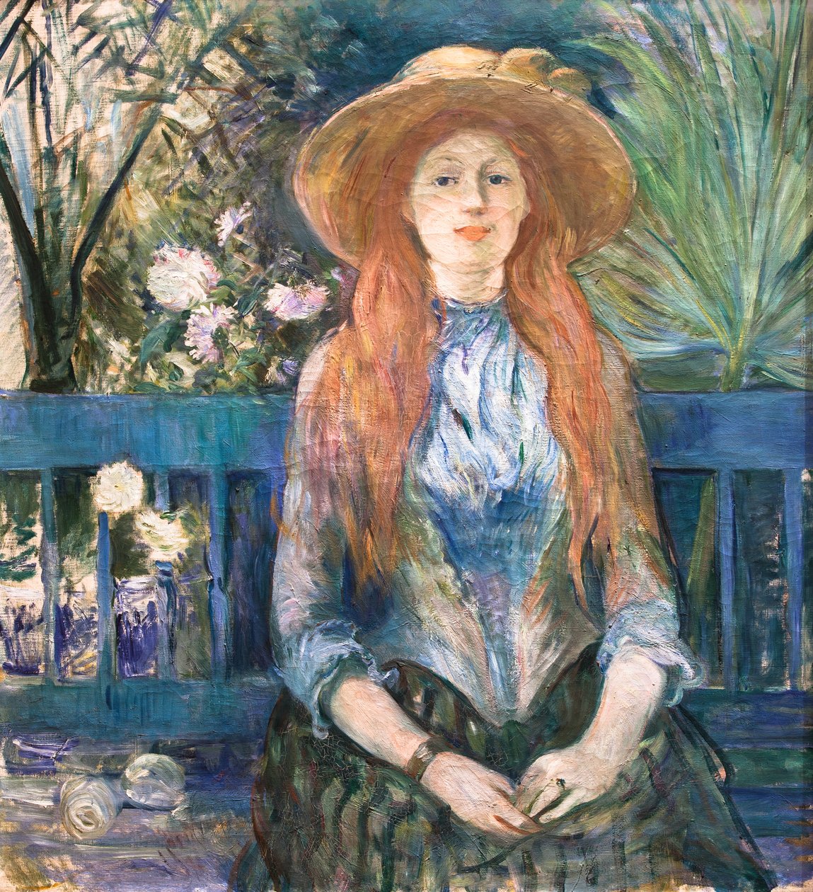 Ung pige i en park,1888 (olie på lærred) af Berthe Morisot