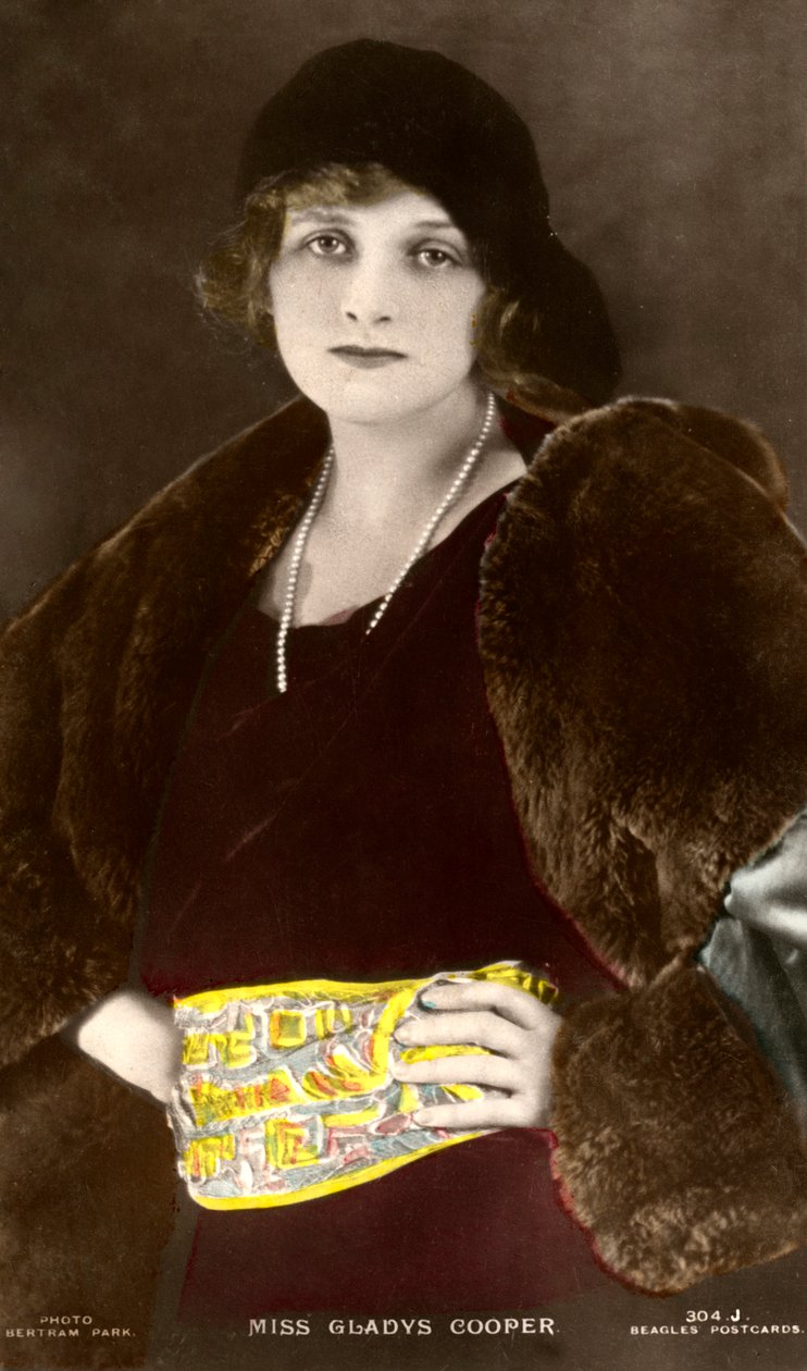 Gladys Cooper 1888-1971, engelsk skuespillerinde, begyndelsen af det 20. århundrede. af Bertram Park
