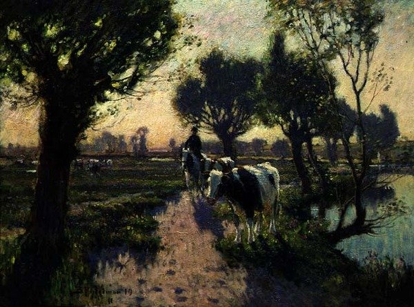 Flodstien af Bertram Priestman