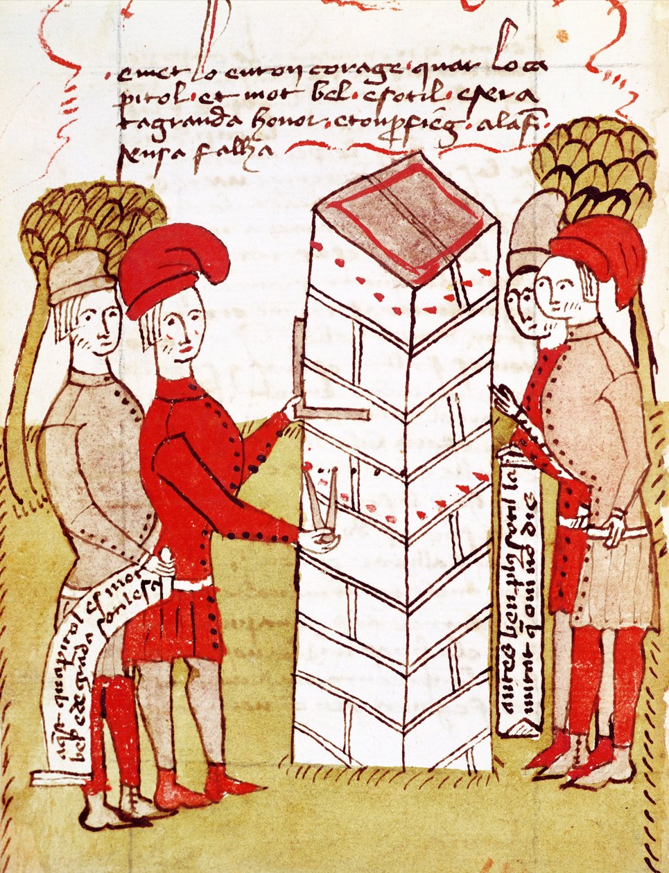 Ms 327 (2) fol.214v Stenhuggere, fra "Traite d
