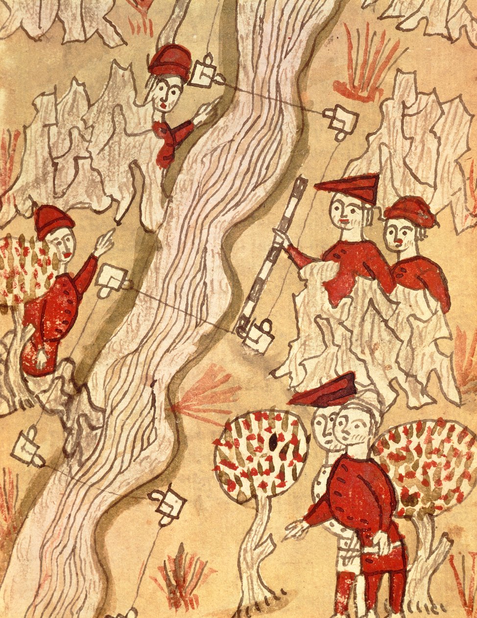 Ms 327 fol. 293v Opmåling af en flod, fra 