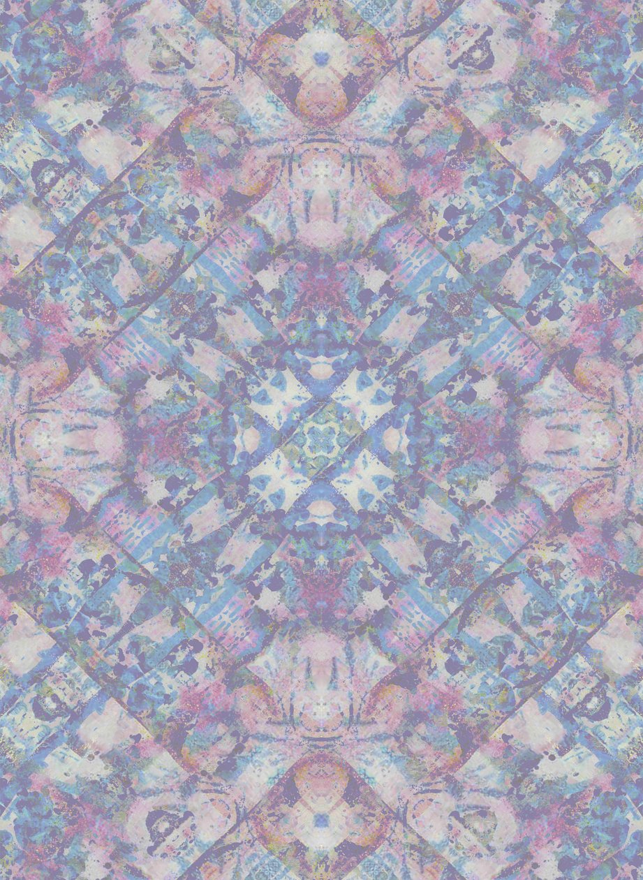 Spring Geo, 2015 (blandede medier, blæk, varmeoverførsel, akvarel, illustration, digital) af Beth Travers