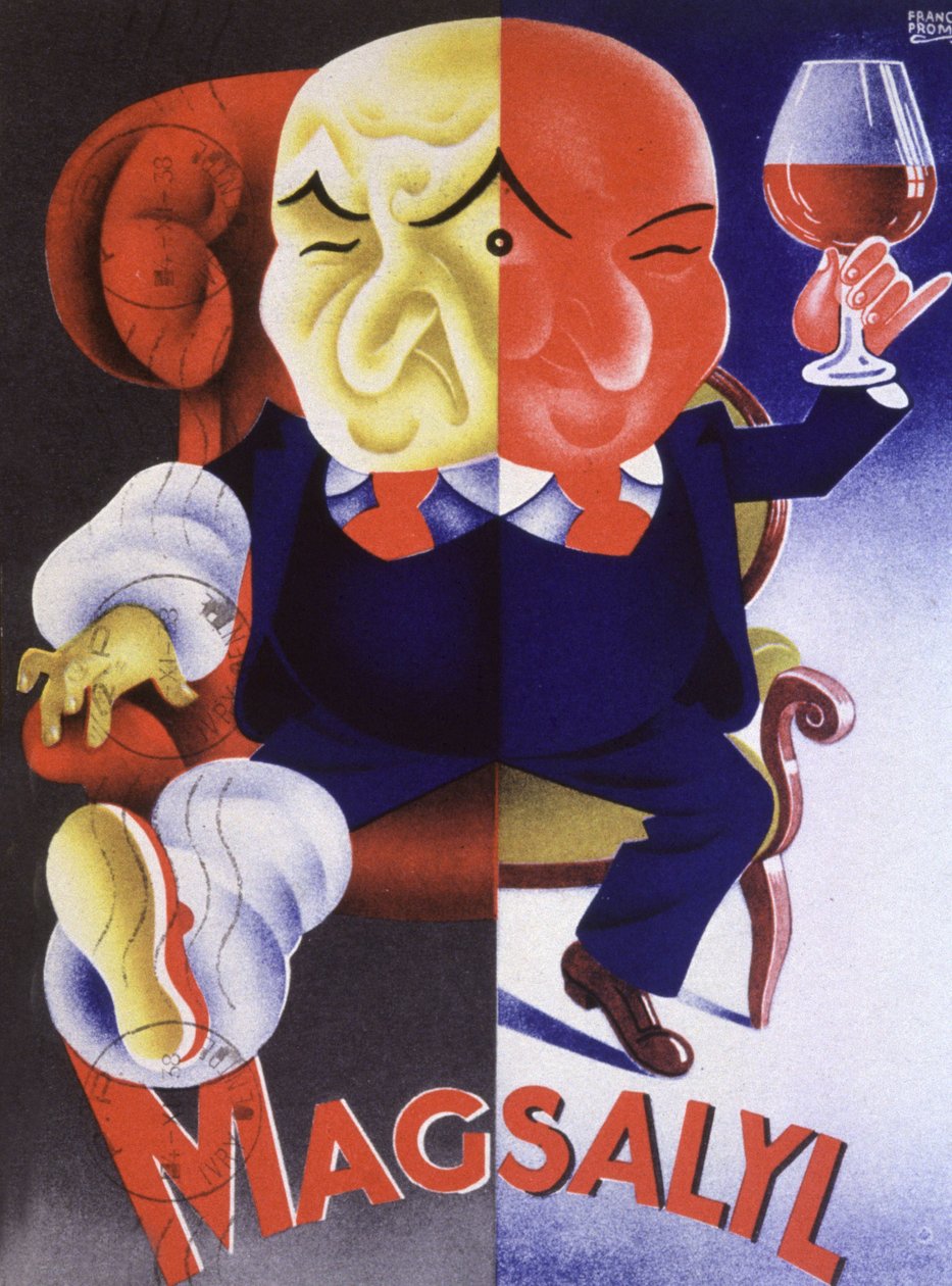 Magsalyl, gigtmedicin (plakat) af Bib
