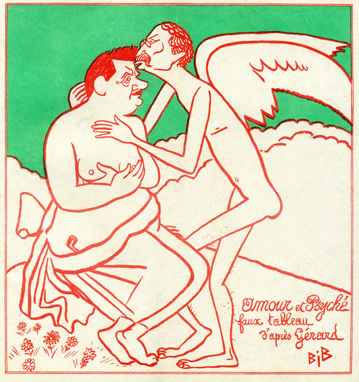 Edouard Herriot ja Leon Blum elokuvassa "Le Charivari" af Bib (1856 1946)