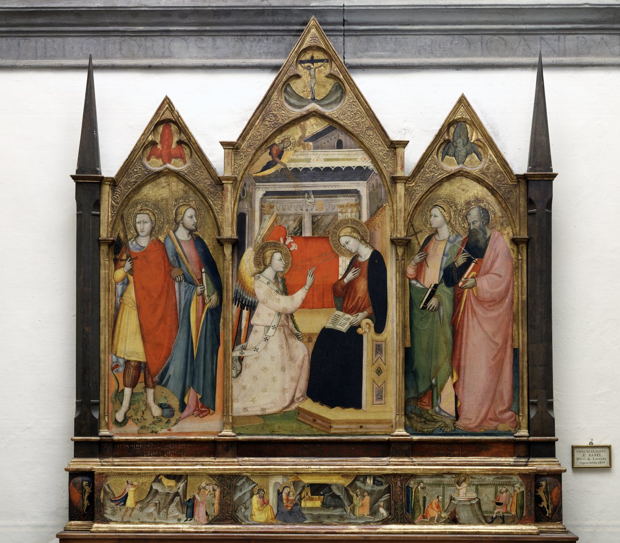 Bebudelse med hellige, 1414 (tempera på panel) af Bicci di Lorenzo