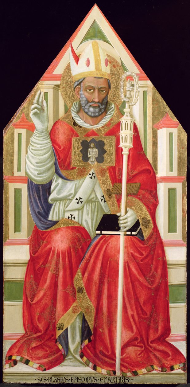St Blaise (d.316) ca. 1445 (tempera på panel) af Bicci di Lorenzo