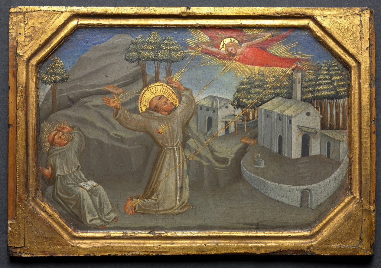 St. Frans af Assisi modtager Stigmata, ca. 1430 (tempera og guld på træ) af Bicci di Lorenzo