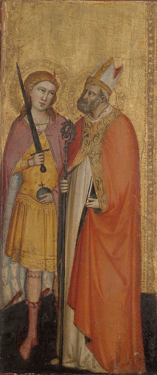 St. Johannes der Täufer und die Heiligen Julianus, Zenobius und Michael af Bicci di Lorenzo