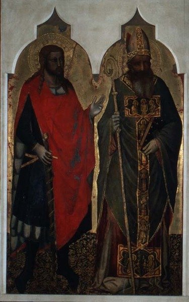 St. Julian og St. Zenobius (tempera på panel) af Bicci di Lorenzo