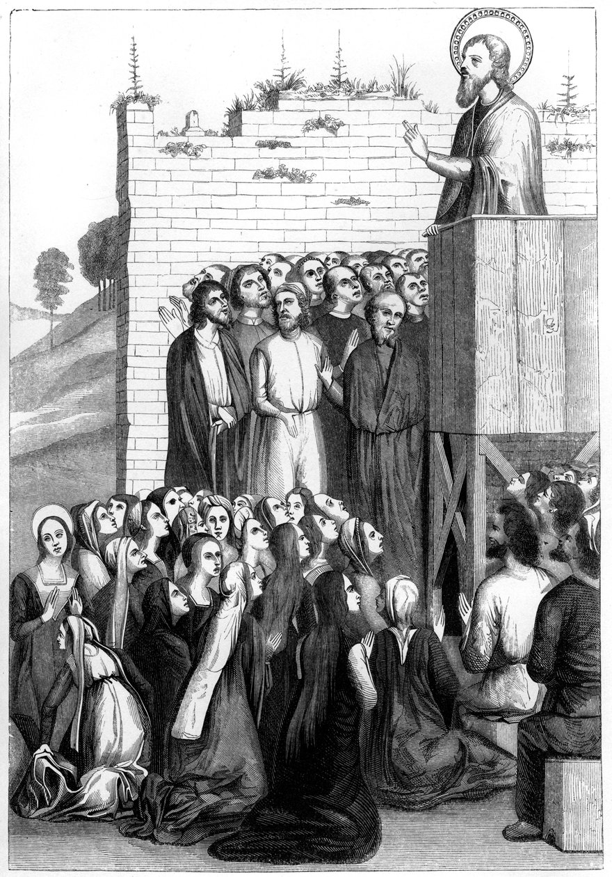 Kristus prædiker, 1400-tallet 1849. af Bisson and Cottard