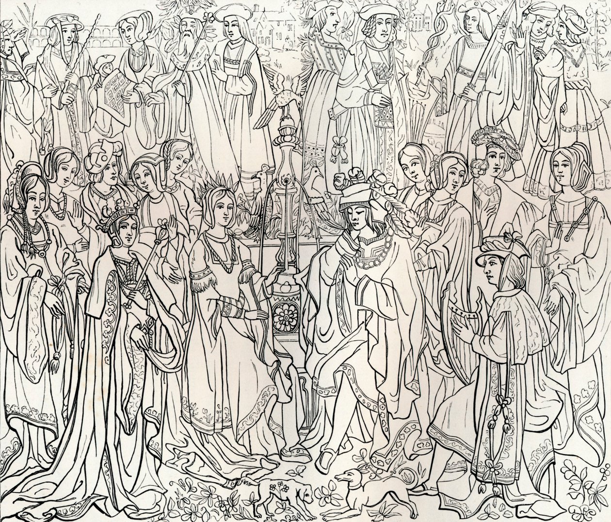 Ægteskab mellem kong Ludvig XII af Frankrig og Mary Tudor, 1500-tallet, 1849. af Bisson and Cottard