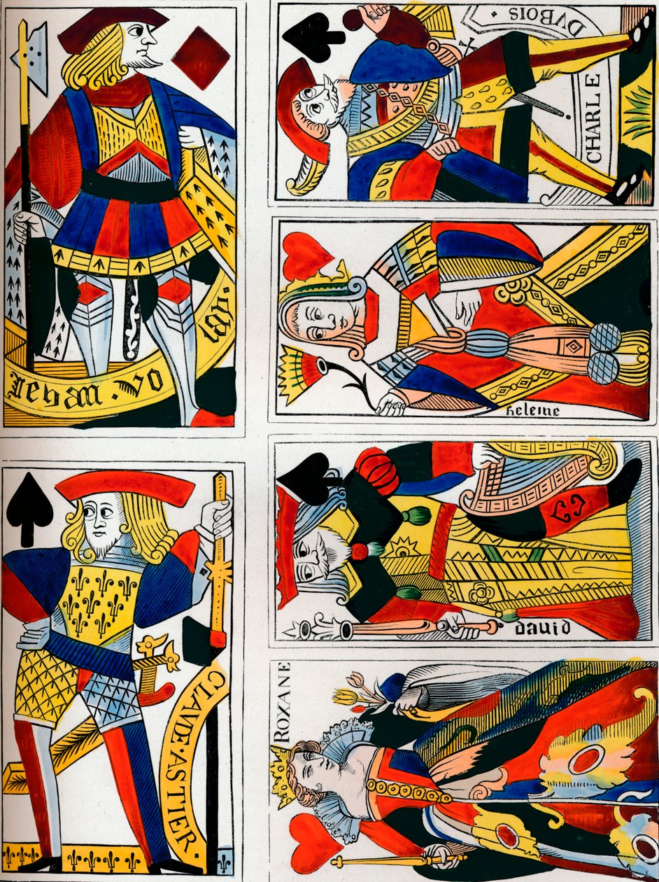 Spillekort, 1500-tallet, 1849. af Bisson and Cottard