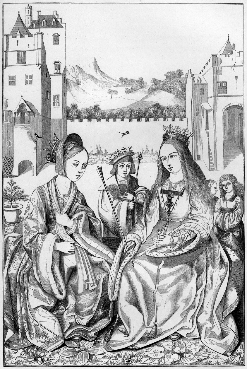 Saint Catherine of Alexandria, 15. århundrede 1849. af Bisson and Cottard