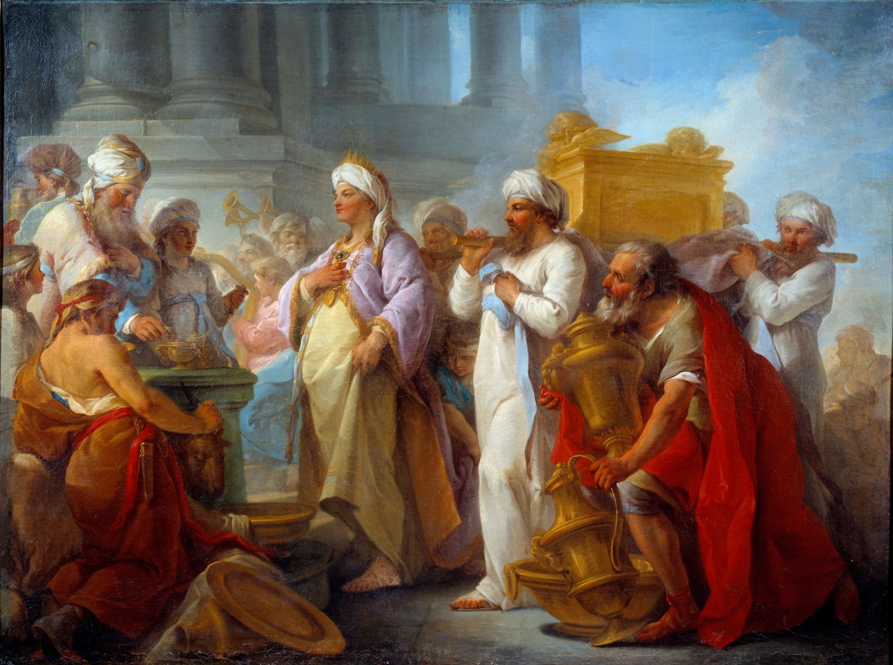 Solomon foran Alliancens Ark Maleri af Blaise Nicolas Le Sueur (1716-1783) 1747 Søn. 0,96x1,27 m Caen, Musee des Beaux Arts af Blaise Nicolas Le Sueur