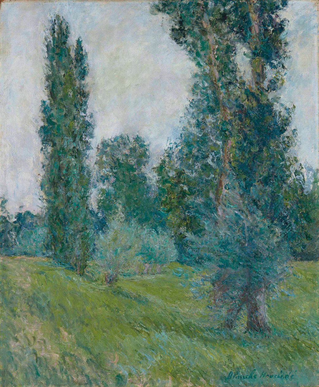 Poppelandskab ved Giverny af Blanche Hoschede Monet