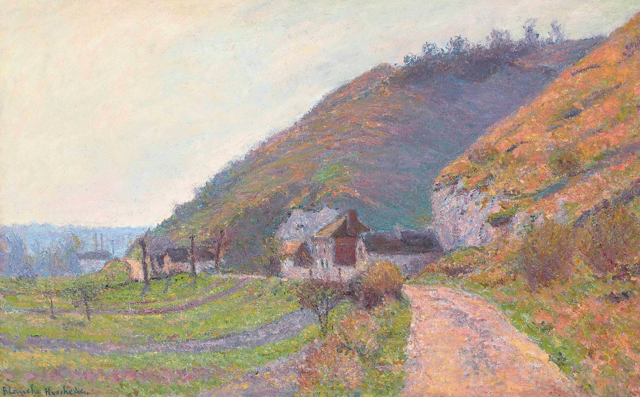 En vej nær Giverny (olie på lærred) af Blanche Hoschede Monet