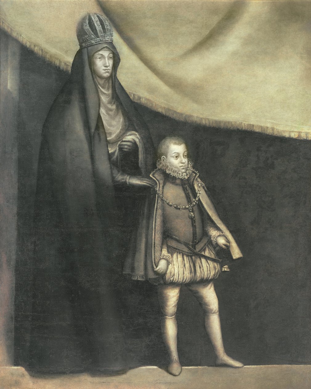 Kejserinde Maria og Filip III (1578-1621) 1583 af Blas del Prado