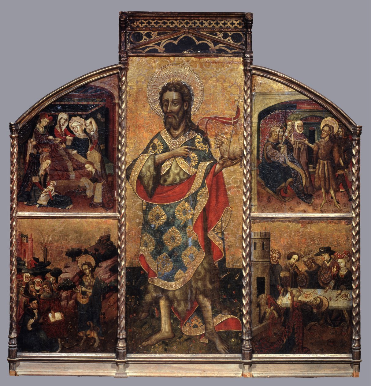 Johannes Døberens altertavle, ca. 1440 (tempera på panel) af Blasco de Granen