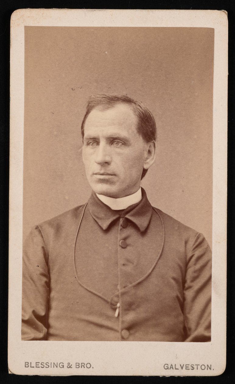 Portræt af pastor Joseph Celestine Carrier 1833-1904, før 1876. af Blessing and Bro
