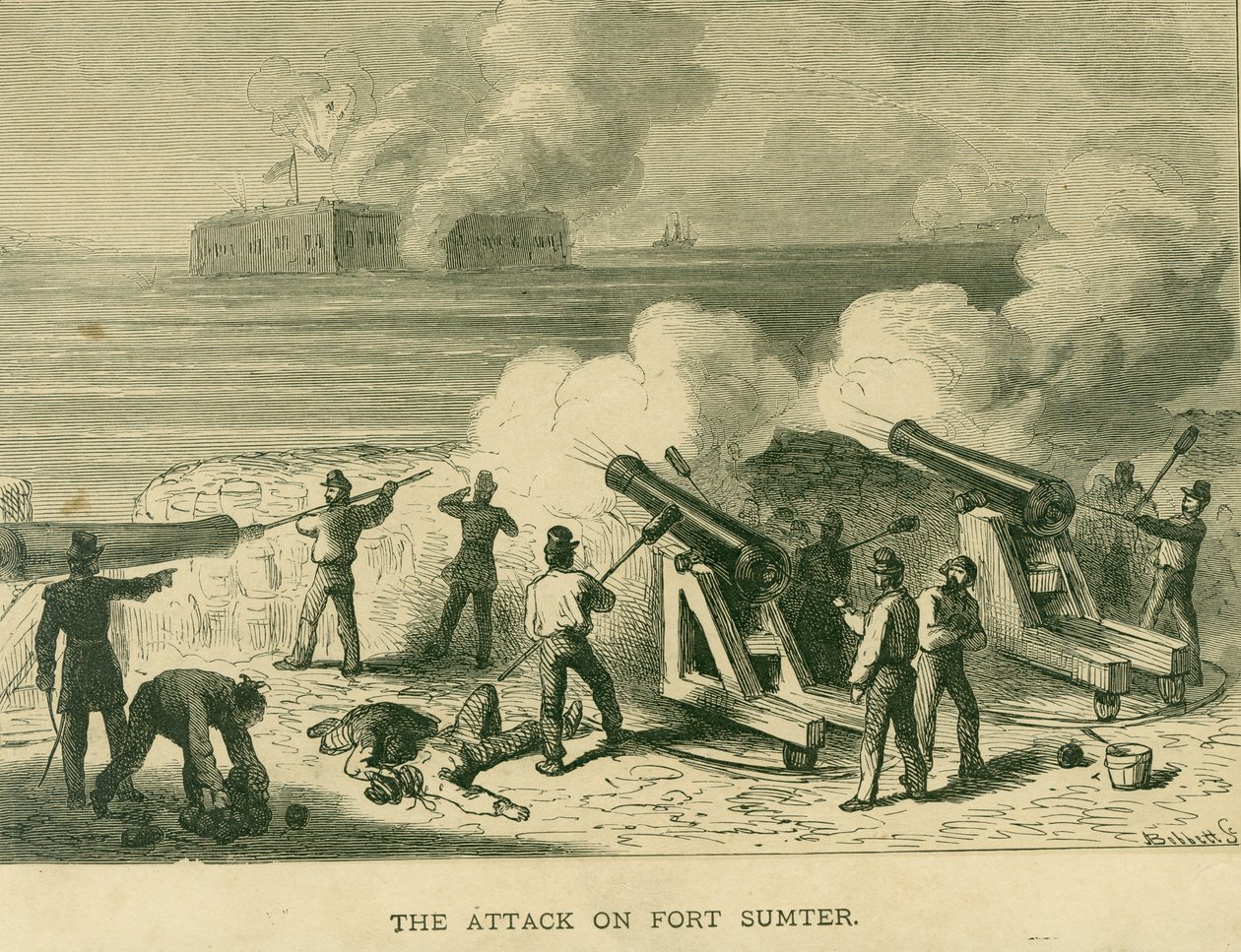 Angrebet på Fort Sumter af Bobbett
