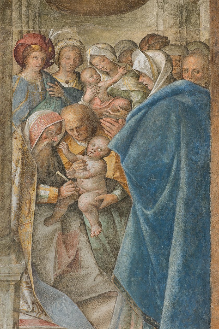 Central Aave, Fjerde Nordspan, Omskæring, Boccaccio Boccaccino 1516-17, Detalje af Boccaccio Boccaccino