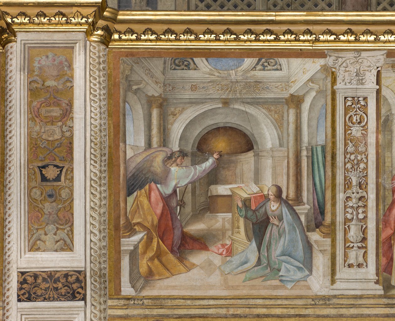 Central Ave, Thirad North Span, Annunciation, Boccaccio Boccaccino 1516-17 af Boccaccio Boccaccino